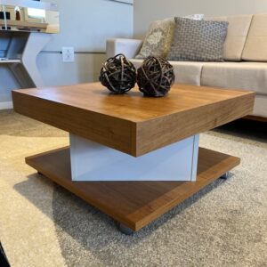 Mesa de Centro com Rodízio Quadrada Saara - Artely - Artely